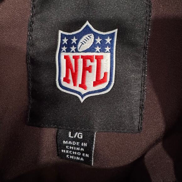 Cleveland Browns Waterproof Hooded Jacket Men’s L Brown/Red Fleece Lined NFL - Picture 6 of 7